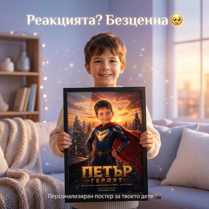 Персонализиран филмов постер с лицето на детето | MemoryFlix